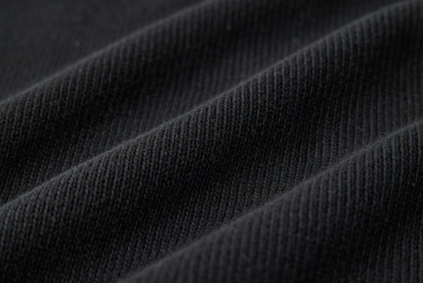 Crewneck Raglan Cotton Jumper In Black