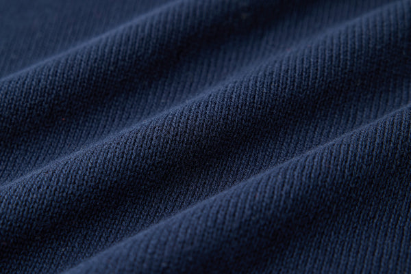 Crewneck Raglan Cotton Jumper In Navy