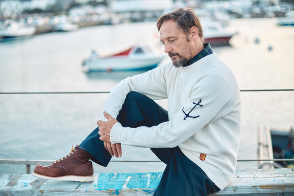 Crewneck Raglan Cotton Jumper In Cream