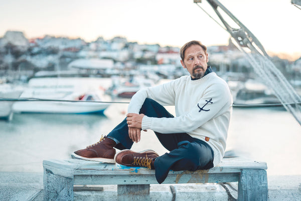 Crewneck Raglan Cotton Jumper In Cream