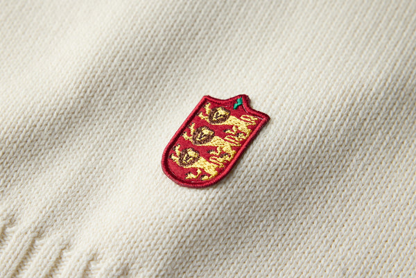 Crewneck Raglan Cotton Jumper In Cream