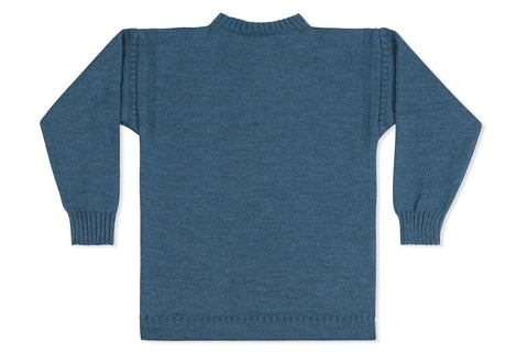 Traditional Guernsey Jumper In Teal-Guernsey Knitwear-Guernsey Jumper